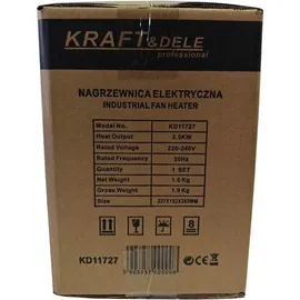 KRAFT DELE KD11727 Elektroheizung 2,5 kW Rot