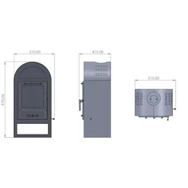 moeby24 Kaminofen Klassik Stahl Anthrazit