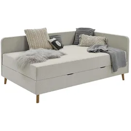 Möbel Kraft Polsterliege mit Bettkasten 150 x 84 cm Beige