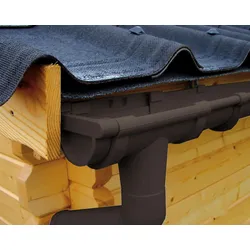 Dachrinnen Erweiterungspaket Vordach 150 cm für Nordhamm-braun