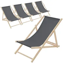 ECD Germany Sonnenliege 117 x 52 x 83 cm Weiß