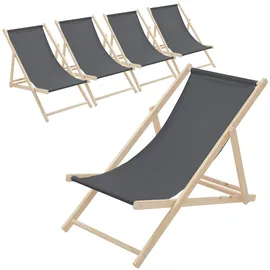 ECD Germany Sonnenliege 117 x 52 x 83 cm Weiß