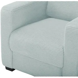 bobb Sessel Lisa de Luxe Mikrofaser 85 x 90 x 93 cm Blau mit Boxspringpolsterung