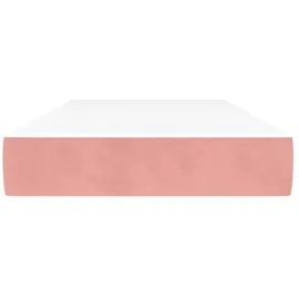 vidaXL Taschenfederkernmatratze Rosa 100x200x20 cm Samt