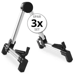 Rocktile GSF-2020S Universal Gitarrenständer faltbar silber 3x Set