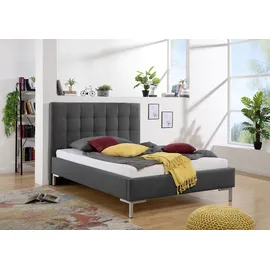 MAINTAL Polsterbett MAINTAL, grau (anthrazit), B:153cm H:117cm L:210cm, Betten, Polsterbett, Bettseiten zerlegt, ohne Bettkasten
