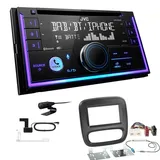 JVC KW-DB95BT Autoradio Bluetooth DAB+ für Opel Vivaro ab 2014 schwarz