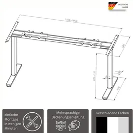 Albatros Schreibtisch-Gestell Lift S5S 2X Motoren 0 x 0