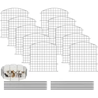 Teichzaun Gartenzaun Komplettset 78Cm Hoch, 10 Zaunelemente 11 Befestigung