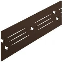 zaun|zu® Sichtschutzstreifen Dekor Starline 255 x 1 cm Braun PVC 2 St.