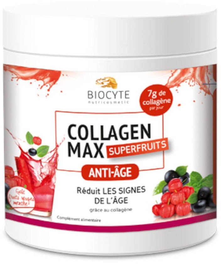 Biocyte® Collagen Max® Superfruits - Collagène poudre 260 g Poudre