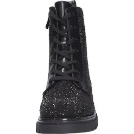Marco Tozzi Damen Stiefeletten zum Schnüren mit Reißverschluss Glitzerdetails, Schwarz (Black Glitter), 40 EU