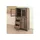 Massivmoebel24 Vitrine Sheesham 90 x 45 x 148 cm Grau