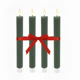 Relaxdays LED Stabkerzen 4 St. khaki
