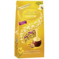 LINDT Schokolade, Lindt Lindor Mango Passionsfrucht Vollmilch-Schokolade Beutel 137g