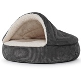 Hundebett, Mypado Shell Cord Hundehöhle Kuschelhöle Größe XL, Farbe anthrazit