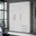 Forte Drehtürenschrank 144,4 x 200 x 53 cm Weiß
