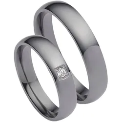 Trauring FIRETTI "Schmuck Geschenk Tantal Hochzeit Ehering "LIEBE"" Gr. 61, grau, Fingerringe, 61, ohne Brillant, Tantal, 4,5mm, Made in Germany - wahlweise mit oder ohne Brillant