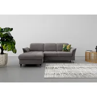 sit&more Ecksofa »Maggiore L-Form«, wahlweise mit Kopfteilverstellung, Bettfunktion und Bettkasten grau