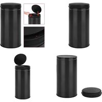 vidaXL Automatischer Sensor Mülleimer 70 L Kohlenstoffstahl Schwarz - Mülleimer - Abfalleimer - Sensor-Mülleimer - Sensor-Abfalleimer - Schwarz