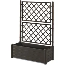 stefanplast HERSTERA 10014400 Pflanzgefäss con Rankgitter, Dunkelbraun, 100 x 43 x 142 cm