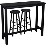 Woltu Bartisch 1 x 2 x 2 cm Schwarz