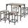 Tectake Bartisch Set Edinburgh 100 x 124 x 88,50 cm Holz Hell/Eiche Sonoma