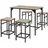 Tectake Bartisch Set Edinburgh 100 x 124 x 88,50 cm Holz Hell/Eiche Sonoma