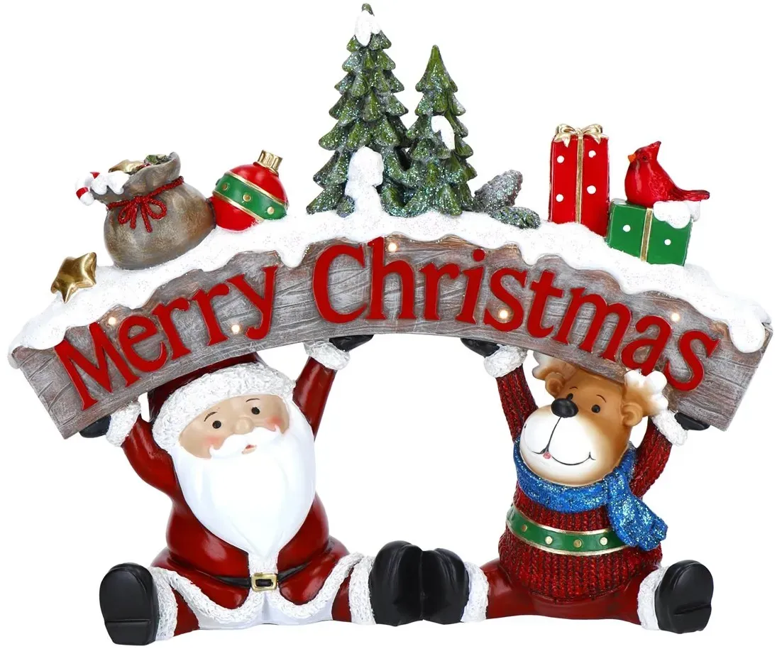 LED Dekofigur Merry Christmas