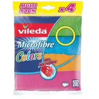 Vileda COLORS MULTI PACK Mikrofasertücher 60 °C waschbar, 4 St.