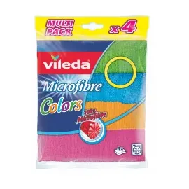 Vileda COLORS MULTI PACK Mikrofasertücher 60 °C waschbar, 4 St.