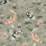 Rasch Textil Rasch Tapeten Vliestapete (Exotic) Grün 10,05 m x 0,53 m Kimono 409437