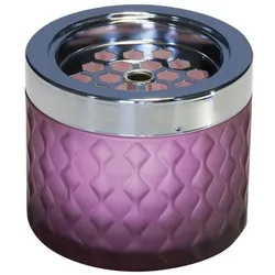 APS Wind-Aschenbecher aus Glas Violett-gefrostet Ø 9,5 cm