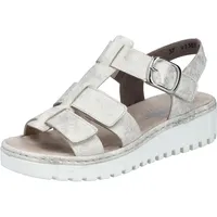 Rieker Damen V1361 Keilsandaletten, Beige, 42 EU