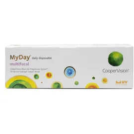 CooperVision MyDay multifocal (30er Packung) Tageslinsen dpt, Addition High (2,00 - 2,50) & BC 8.4) mit UV-Schutz