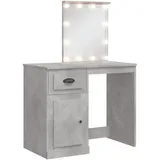 vidaXL Schminktisch, mit LED-Leuchten Betongrau 90x42x132,5 cm
