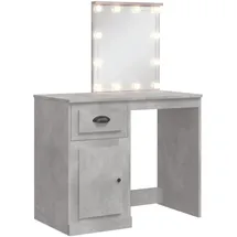 vidaXL Schminktisch, mit LED-Leuchten Betongrau 90x42x132,5 cm