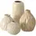 Boltze Vase Zalina 4-teilig (Blumenvase, Keramik Vase für Blumen / Trockenblumen / Pampasgras, Höhe 9-15 cm, Vasen-Set) 1006089, Weiß