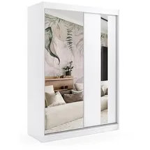 altdecor Schiebetürenschrank Grace 150 x 216 x 61 cm Weiß