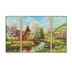 Ländliche Idylle Malen nach Zahlen