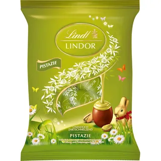 Lindt Schokolade LINDOR Eier Pistazie | 90g | LINDOR Vollmilcheier mit zartschmelzender Pistazien Füllung | Ostereier | Schokoeier