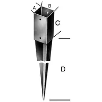Hadra Einschlagbodenhülse tzn 71x750 Stärke 1,8mm