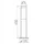 GTV Lighting Gartenleuchte Milan-P Edelstahl 45 cm E27 IP44 1 Stück Silber/Weiß