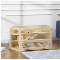 PawHut Kleintierkäfig 115 x 60 x 55 cm beige