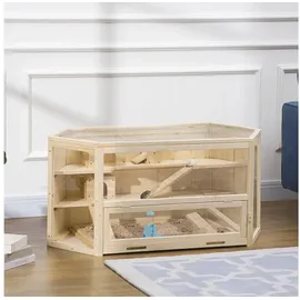 PawHut Kleintierkäfig 115 x 60 x 55 cm beige