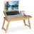 Relaxdays Laptoptisch, klappbarer Betttisch aus Bambus, höhenverstellbar & neigbar, Lüftungsschlitze & Schublade, natur,