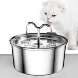 Keimi Edelstahl-Katzenbrunnen, 3.2L Trinkbrunnen für Katze Super Silent Wasserbrunnen für Katzen, Mehrfach-Filterung/BPA-freier/Spülmaschinenfest Katzenbrunnen für Katzen