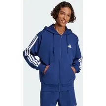 adidas Essentials 3-Streifen French Terry Reißverschlusspullover Dark Blue / White S