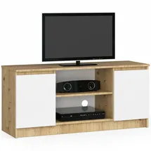 Akord TV-Lowboard 120 x 55 x 40 cm Eiche Artisan/Weiß Holzwerkstoff