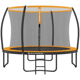 Songmics Gartentrampolin 305 cm inkl. Sicherheitsnetz schwarz/orange